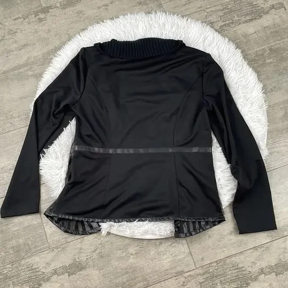 DRAPERS & DAMONS faux leather sheer front coat,  jacket. Size medium - Picture 8 of 8